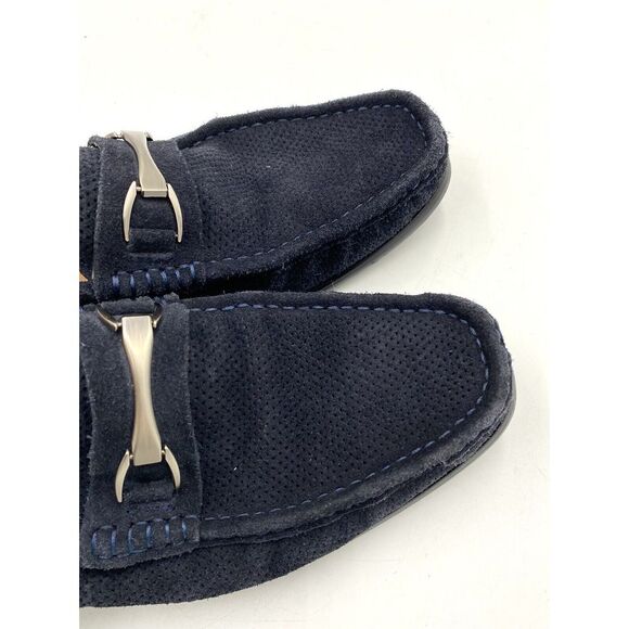 Saks Fifth Avenue Men\'s Suede Bit‎ Loafers Blue Size 7.5 main image 8